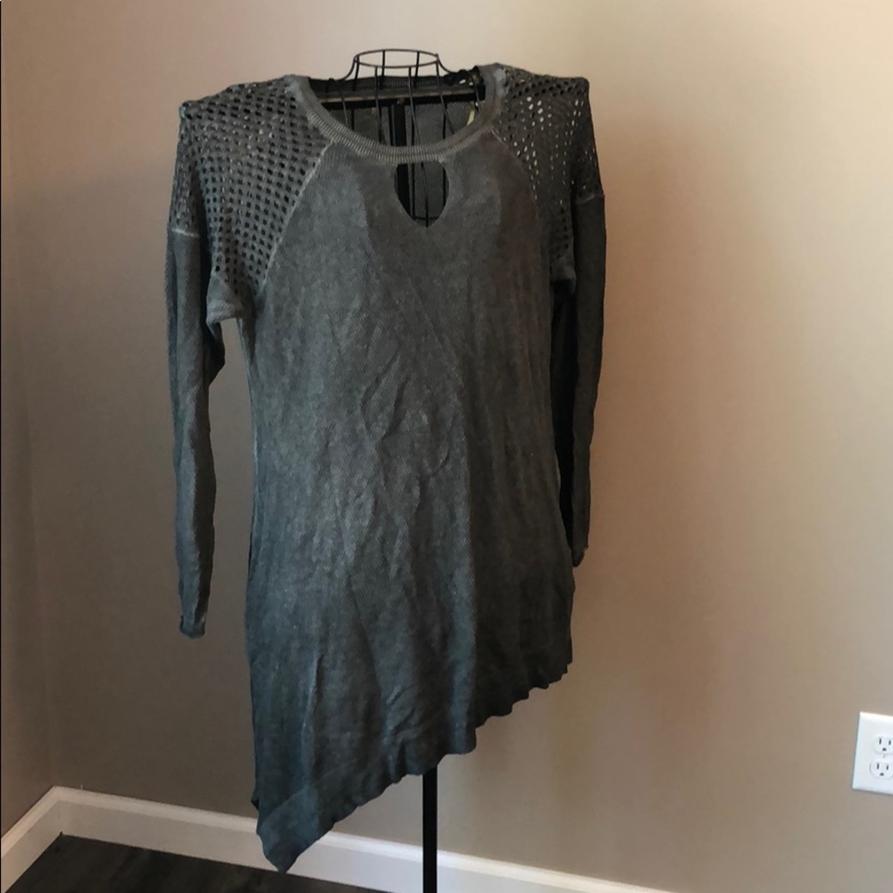 Asymmetrical grey sweater